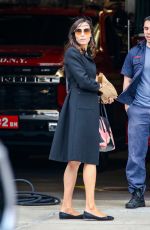 FAMKE JANSSEN Chats with Firemen of NYFD Out in New York 04/23/2022