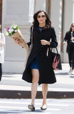 FAMKE JANSSEN Out with a Bouquet of Flowers in New York 04/24/2022