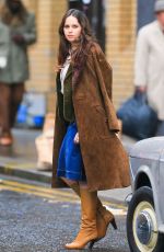 FELICITY JONES on the Set of Borderland in Glasgow 04/14/2022