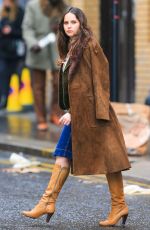 FELICITY JONES on the Set of Borderland in Glasgow 04/14/2022