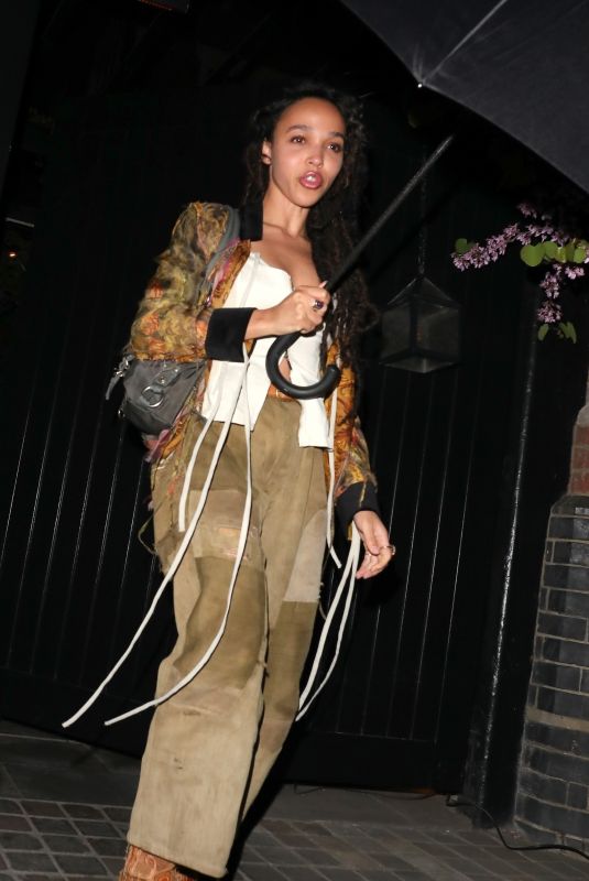 FKA TWIGS Arrives at Chiltern Firehouse in London 04/27/2022