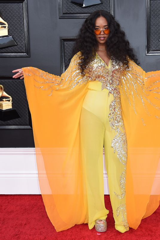 H.E.R at 64th Annual Grammy Awards in Las Vegas 04/03/2022