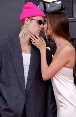 HAILEY and Justin BIEBER at 64th Annual Grammy Awards in Las Vegas 04/03/2022