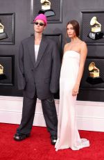 HAILEY and Justin BIEBER at 64th Annual Grammy Awards in Las Vegas 04/03/2022