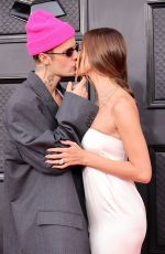 HAILEY and Justin BIEBER at 64th Annual Grammy Awards in Las Vegas 04/03/2022