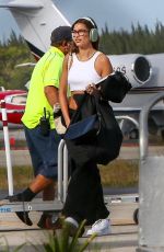 HAILEY BIEBER Arrives at Airport in Miami 04/13/2022