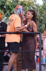 HALLE BAILEY at a Party at Coachella in Indio 04/17/2022