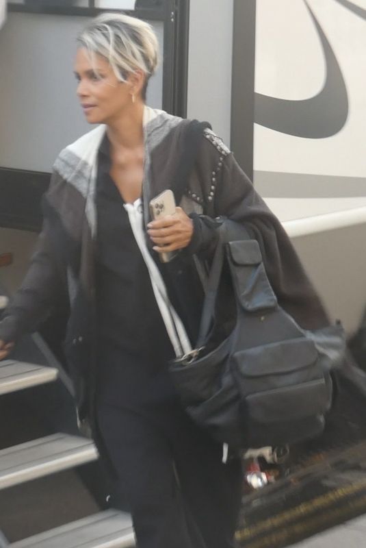 HALLE BERRY on the Set of Our Man From Jersey in London 04/19/2022