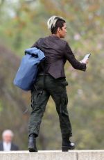 HALLE BERRY on the Set of Our Man From Jersey in London 04/28/2022