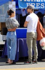 HAYLEY ERBERT and Derek Hough Shopping at Farmers Market in Los Angeles 04/24/2022