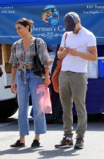 HAYLEY ERBERT and Derek Hough Shopping at Farmers Market in Los Angeles 04/24/2022