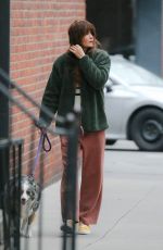 HELENA CHRISTENSEN Out with Her Dog in New York 04/05/2022