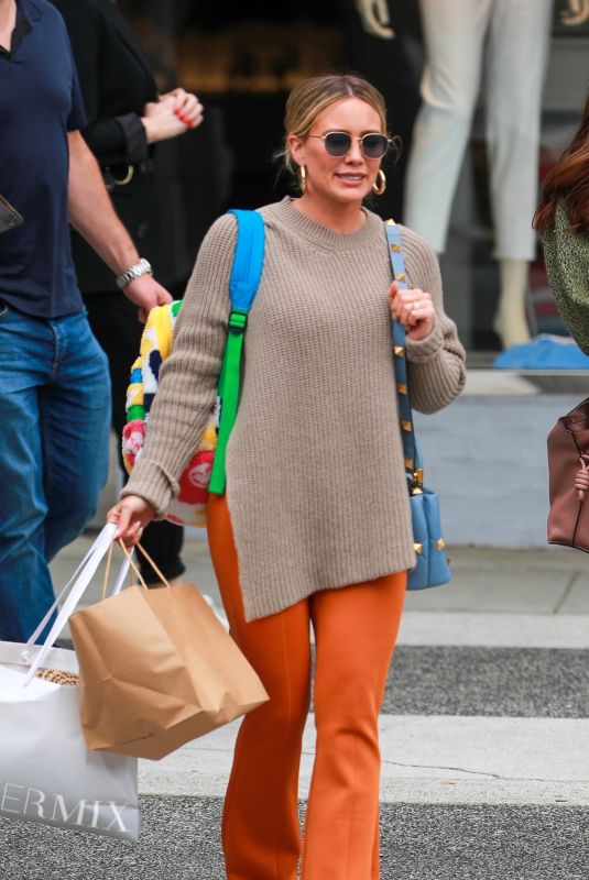 HILARY DUFF Out Shopping in Beverly Hills 04/02/2022