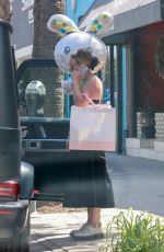 HILARY DUFF Picking Out a Easter Bunny Balloon in Studio City 04/15/2022
