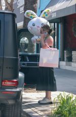 HILARY DUFF Picking Out a Easter Bunny Balloon in Studio City 04/15/2022