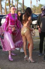 HOLLY SCARFONE Arrives at Coachella in Indio 04/16/2022