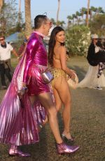 HOLLY SCARFONE Arrives at Coachella in Indio 04/16/2022