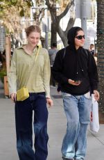 HUNTER SCHAFER Out for Lunch with Friend at Tatel in Beverly Hills 04/22/2022