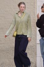 HUNTER SCHAFER Out for Lunch with Friend at Tatel in Beverly Hills 04/22/2022