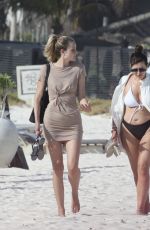 IMOGEN THOMAS Out with a Ffriend at a Beach in Tulum 04/05/2022