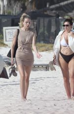 IMOGEN THOMAS Out with a Ffriend at a Beach in Tulum 04/05/2022