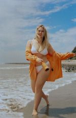 ISKRA LAWRENCE in Bikini at a Photoshoot for Her Saltair Skin Care Products in Los Angeles 04/27/2022