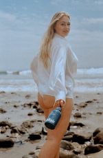 ISKRA LAWRENCE in Bikini at a Photoshoot for Her Saltair Skin Care Products in Los Angeles 04/27/2022