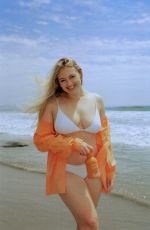 ISKRA LAWRENCE in Bikini at a Photoshoot for Her Saltair Skin Care Products in Los Angeles 04/27/2022