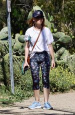 ISLA FISHER Out Hikinig with Her Dog in Studio City 04/23/2022