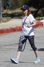 ISLA FISHER Out Hikinig with Her Dog in Studio City 04/23/2022