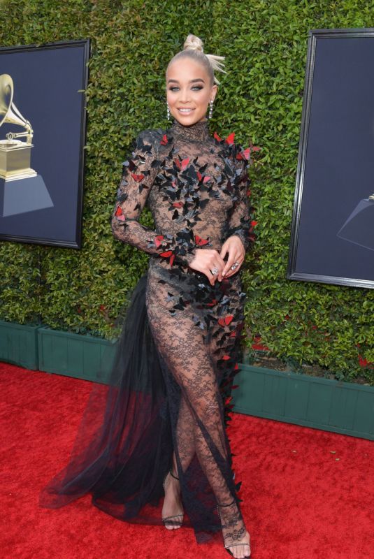 JASMINE SANDERS at 64th Annual Grammy Awards in Las Vegas 04/03/2022