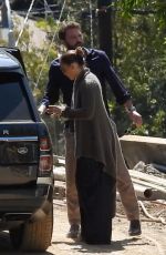 JENNIFER LOPEZ and Bean Affleck at Kenter Canyon to Check Out an Under-construction Home in Brentwood 04/17/2022