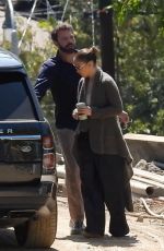 JENNIFER LOPEZ and Bean Affleck at Kenter Canyon to Check Out an Under-construction Home in Brentwood 04/17/2022