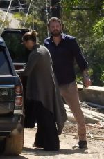 JENNIFER LOPEZ and Bean Affleck at Kenter Canyon to Check Out an Under-construction Home in Brentwood 04/17/2022