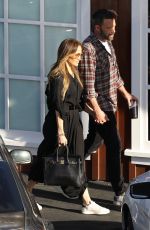 JENNIFER LOPEZ and Bean Affleck Out for Lunch at Brentwood Country Mart 04/23/2022