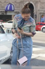 JENNIFER LOPEZ Out Shopping on Rodeo Drive at Brunello Cucinelli in Beverly Hills 04/27/2022