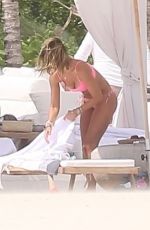 JESSICA ALBA in a Pink Bikini in Cancun 04/13/2022