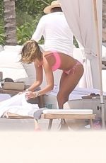 JESSICA ALBA in a Pink Bikini in Cancun 04/13/2022