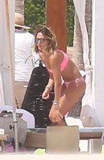 JESSICA ALBA in a Pink Bikini in Cancun 04/13/2022