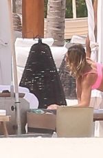 JESSICA ALBA in a Pink Bikini in Cancun 04/13/2022