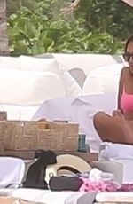 JESSICA ALBA in a Pink Bikini in Cancun 04/13/2022