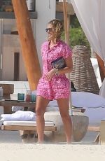 JESSICA ALBA in a Pink Bikini in Cancun 04/13/2022