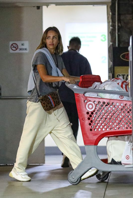 JESSICA ALBA Shopping at Target in Westwood 04/19/2022