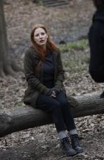 JESSICA CHASTAIN on the Set of an Untitled Movie in Brooklyn 04/26/2022