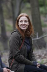 JESSICA CHASTAIN on the Set of an Untitled Movie in Brooklyn 04/26/2022