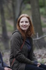 JESSICA CHASTAIN on the Set of an Untitled Movie in Brooklyn 04/26/2022