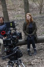 JESSICA CHASTAIN on the Set of an Untitled Movie in Brooklyn 04/26/2022