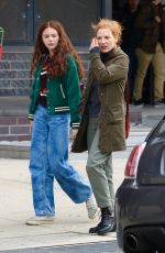 JESSICA CHASTAIN on the Set of an Untitled Project in New York 04/18/2022