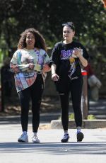 JESSIE J Out Hiking with a Friend in Hollywood 04/25/2022