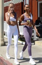 JOSPEHINE SKRIVER and JASMINE TOOKES Leaves Workout 04/13/2022